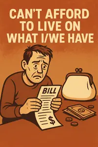 Can't Afford to Live on What I/We Have image