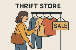 Thrift store shopping image