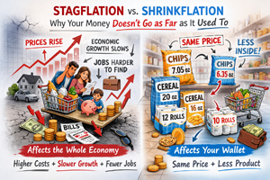 Stagflation vs shrinkflation image