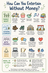entertain without money image
