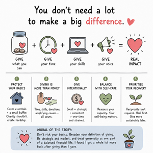 should you give to charity when you're broke image
